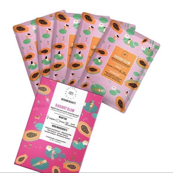 Radiant Glow - Set of 5 Sheet Masks - New in Box - Picture 1 of 6